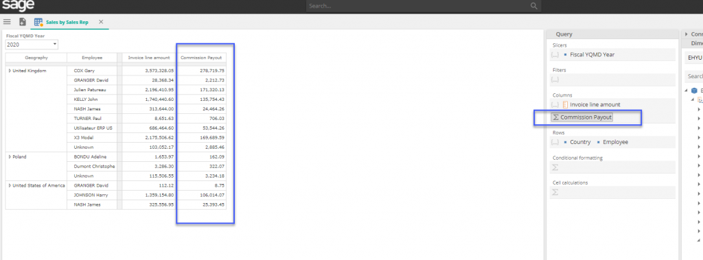 custom formula in sage x3